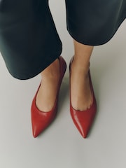 Կարմիր - N. Premium Leather Kitten Heels - Պատկեր 2 9-ից