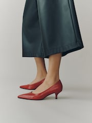 Կարմիր - N. Premium Leather Kitten Heels - Պատկեր 3 9-ից