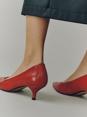 Կարմիր - N. Premium Leather Kitten Heels - Պատկեր 5 9-ից