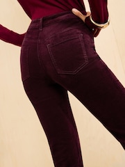 Friends Like These Rust Red Velvet Straight Leg Stovepipe Jeans - Image 3 of 6