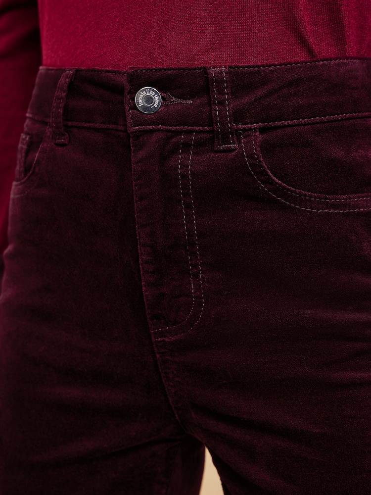 Friends Like These Rust Red Velvet Straight Leg Stovepipe Jeans - Image 6 of 6