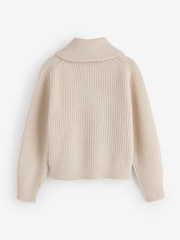Weekend MaxMara Natural Laser Quarter Zip Jumper - Image 2 of 4