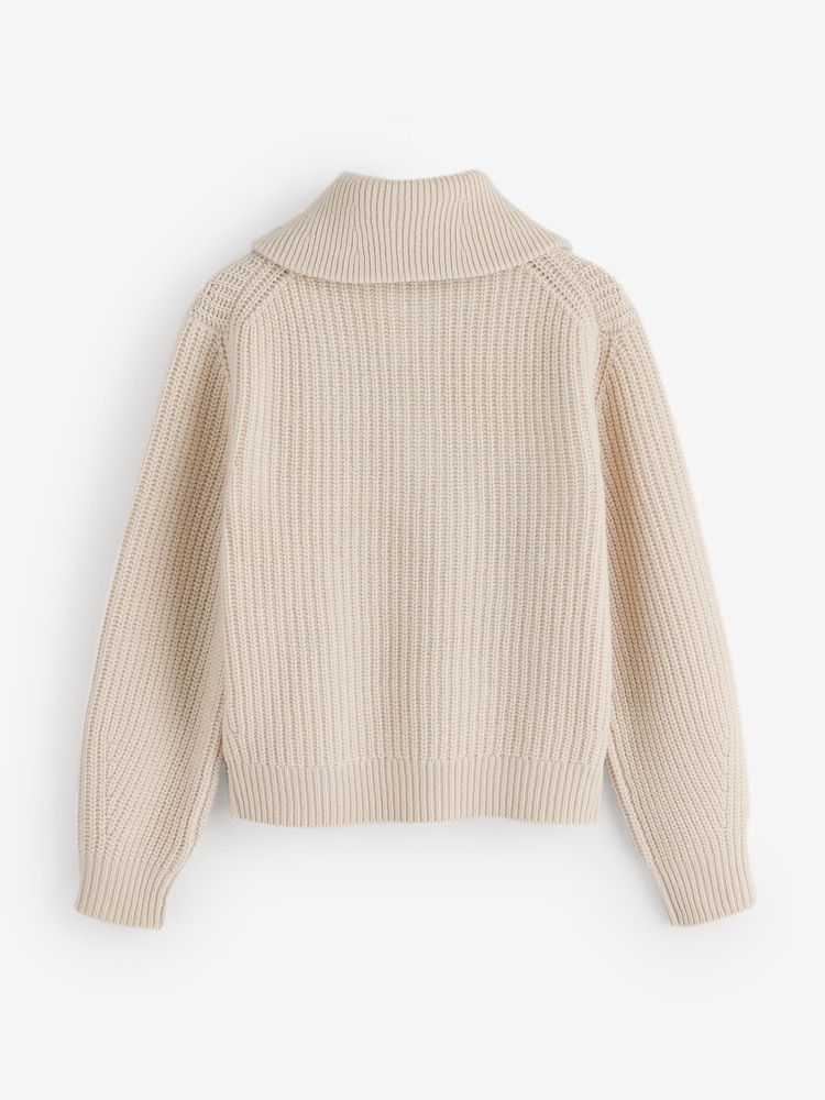 Weekend MaxMara Natural Laser Quarter Zip Jumper - Image 2 of 4 Weekend MaxMara Natural Laser Quarter Zip Jumper - Image 2 of 4