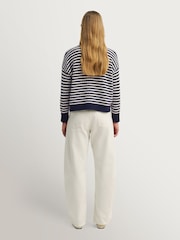 Weekend MaxMara Blue Spiga Striped Cardigan - Image 2 of 10