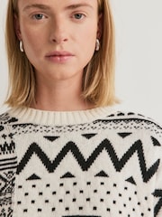 Weekend MaxMara White Pavidi Patterned Knit Jumper - Image 5 of 10