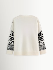 Weekend MaxMara White Pavidi Patterned Knit Jumper - Image 8 of 10