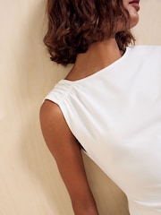 Friends Like These Ivory Ruched Detail Top - Image 5 of 5