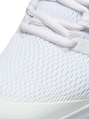 Nike White Volt NikeCourt Junior Vapor X Little/Tennis Trainers - Image 6 of 7