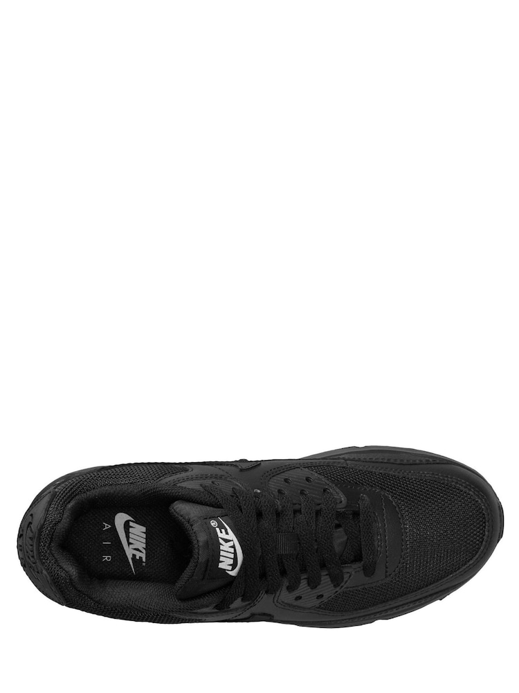 Nike Black Youth Air Max 90 Trainers - Image 2 of 3 Nike Black Youth Air Max 90 Trainers - Image 2 of 3
