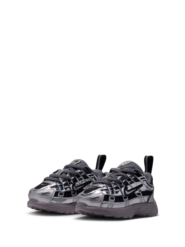 Nike Grey Silver Infant P-6000 Trainers - Image 2 of 7 Nike Grey Silver Infant P-6000 Trainers - Image 2 of 7