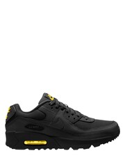 Nike Black Yellow Youth Air Max 90 Trainers - Image 1 of 3