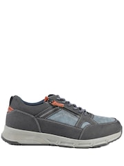 Pavers Navy Wide Fit Zip & Lace Fasten Casual Trainers - Image 2 of 5