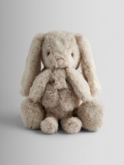 JoJo Maman Bébé Brown Personalised Mummy and Baby Bunny Soft Toy Plushie - Image 1 of 4