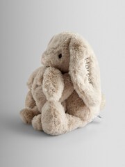 JoJo Maman Bébé Brown Personalised Mummy and Baby Bunny Soft Toy Plushie - Image 2 of 4