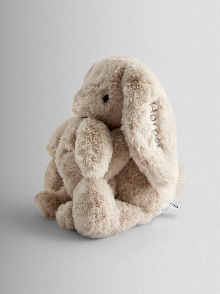 JoJo Maman Bébé Brown Personalised Mummy and Baby Bunny Soft Toy Plushie - Image 2 of 4