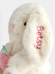 JoJo Maman Bébé Personalised Strawberry Betsy Bunny Soft Toy Plushie Small - Image 2 of 4