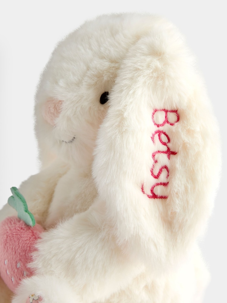 JoJo Maman Bébé Personalised Strawberry Betsy Bunny Soft Toy Plushie Small - Image 2 of 4 JoJo Maman Bébé Personalised Strawberry Betsy Bunny Soft Toy Plushie Small - Image 2 of 4