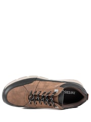 Pavers Brown Wide Fit Rugged Lace Up Trainers - Image 3 of 5