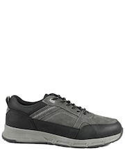 Pavers Grey Wide Fit Rugged Lace Up Trainers - Image 2 of 5