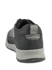 Pavers Grey Wide Fit Rugged Lace Up Trainers - Image 5 of 5