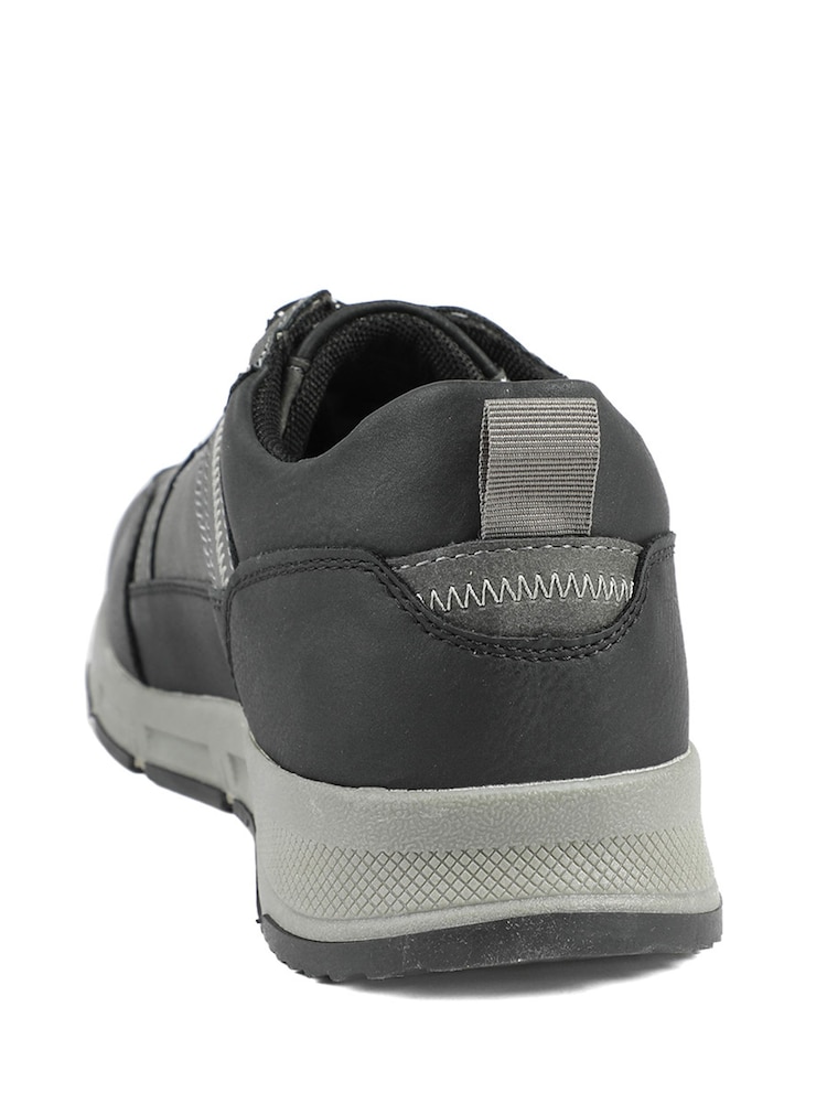 Pavers Grey Wide Fit Rugged Lace Up Trainers - Image 5 of 5