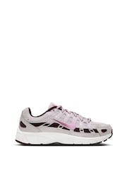 Nike White/Burgundy Pink Youth P-6000 Trainers - Image 1 of 7