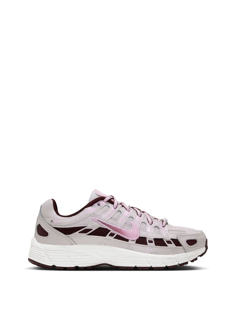Nike White/Burgundy Pink Youth P-6000 Trainers - Image 1 of 7 Nike White/Burgundy Pink Youth P-6000 Trainers - Image 1 of 7