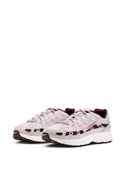 Nike White/Burgundy Pink Youth P-6000 Trainers - Image 2 of 7