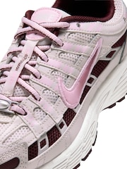 Nike White/Burgundy Pink Youth P-6000 Trainers - Image 5 of 7