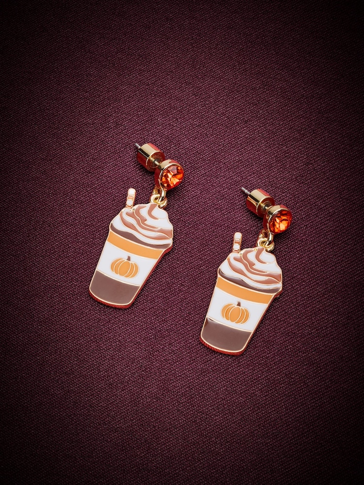 Orange - Pumpkin Spice Latte Earrings - Billede 1 af 3