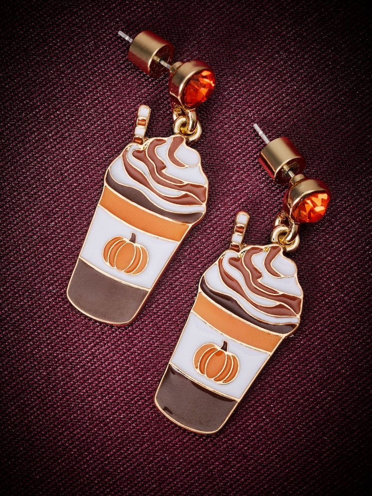 Orange - Pumpkin Spice Latte Earrings - Billede 3 af 3