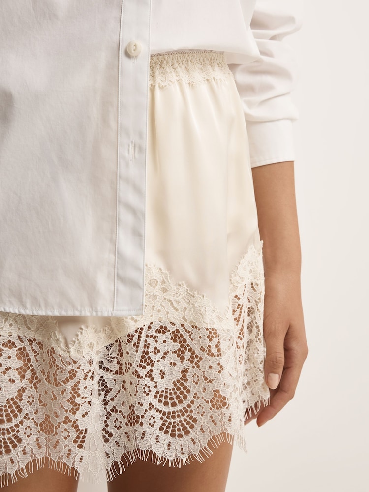 Blanc - Minijupe Free People Mix In The Middle - Image 5 de 5