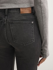 Free People Black Double Knot High Rise Straight Jeans - Image 5 of 5