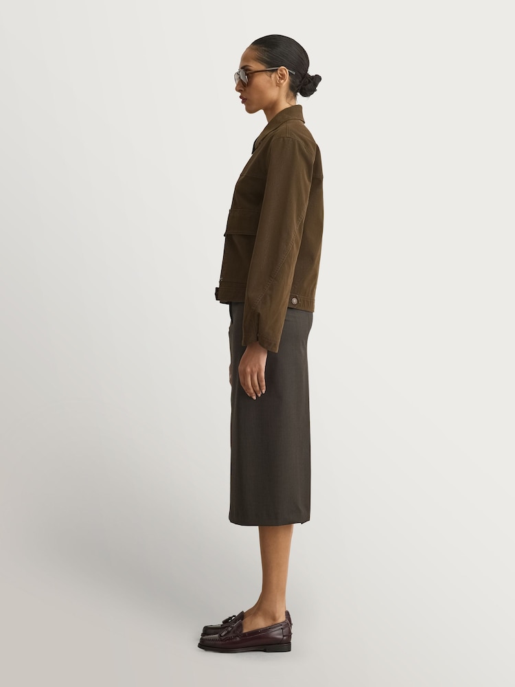 Free People Brown Blair Vegan Suede Sierra Jacket - Image 2 of 5 Free People Brown Blair Vegan Suede Sierra Jacket - Image 2 of 5