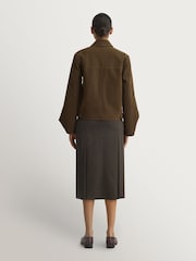 Free People Brown Blair Vegan Suede Sierra Jacket - Image 4 of 5