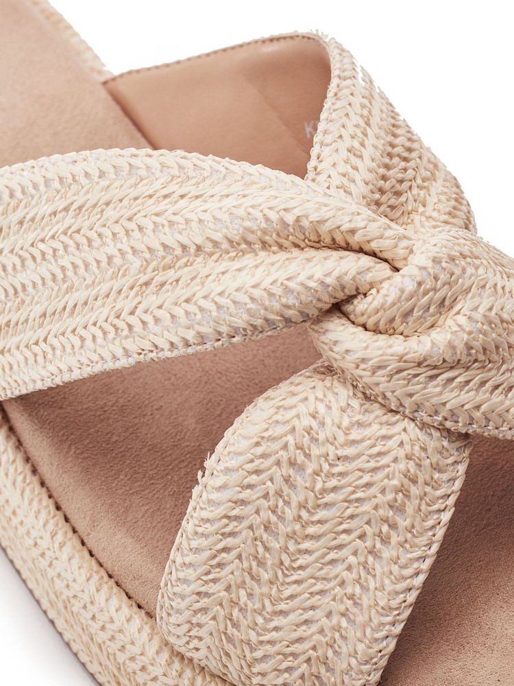 Moda in Pelle Natural Keeli Platform Sandals With Twist Feature - Image 4 of 4 Moda in Pelle Natural Keeli Platform Sandals With Twist Feature - Image 4 of 4