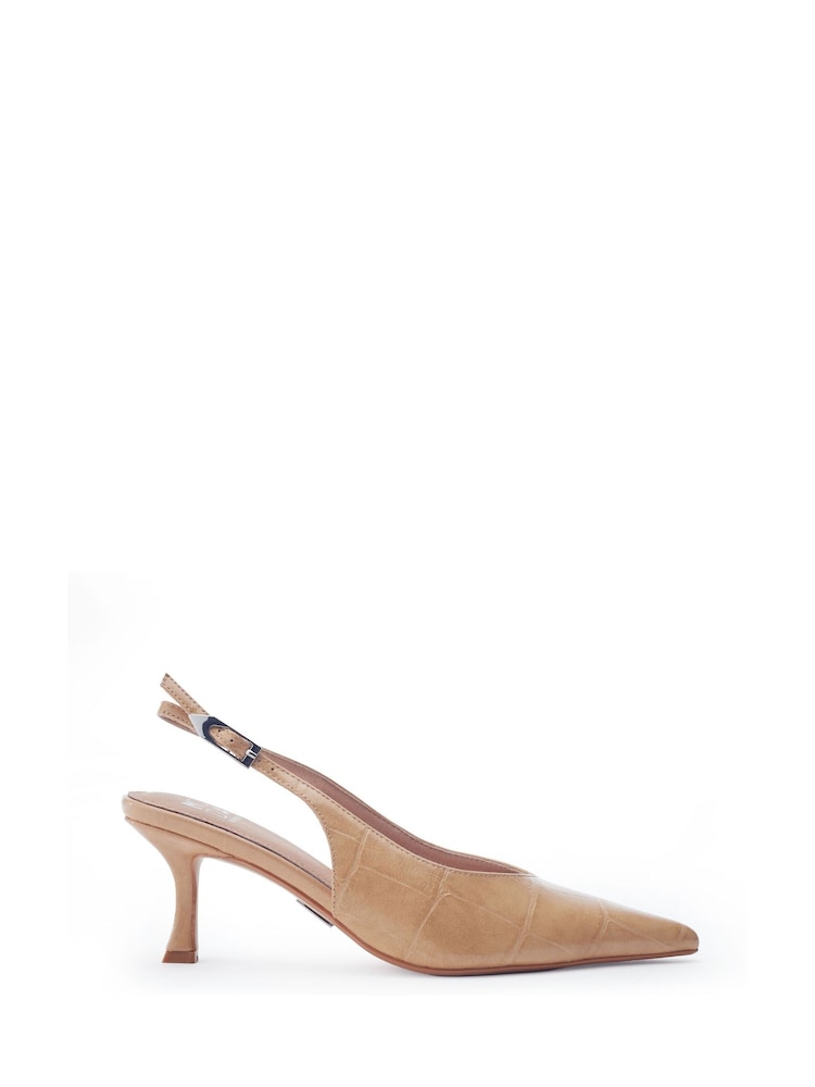 Moda in Pelle Natural Gallia Pointed Toe Slingback Shoes - Image 1 of 4