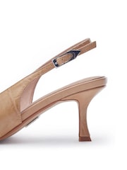 Moda in Pelle Natural Gallia Pointed Toe Slingback Shoes - Image 3 of 4