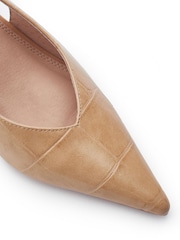 Moda in Pelle Natural Gallia Pointed Toe Slingback Shoes - Image 4 of 4