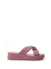 Moda in Pelle Pink Keeli Platform Sandals With Twist Feature - Image 1 of 2