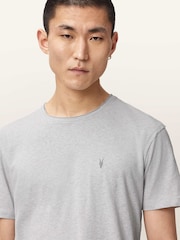 AllSaints Grey Flax Short Sleeve Crew Neck T-Shirt - Image 4 of 7