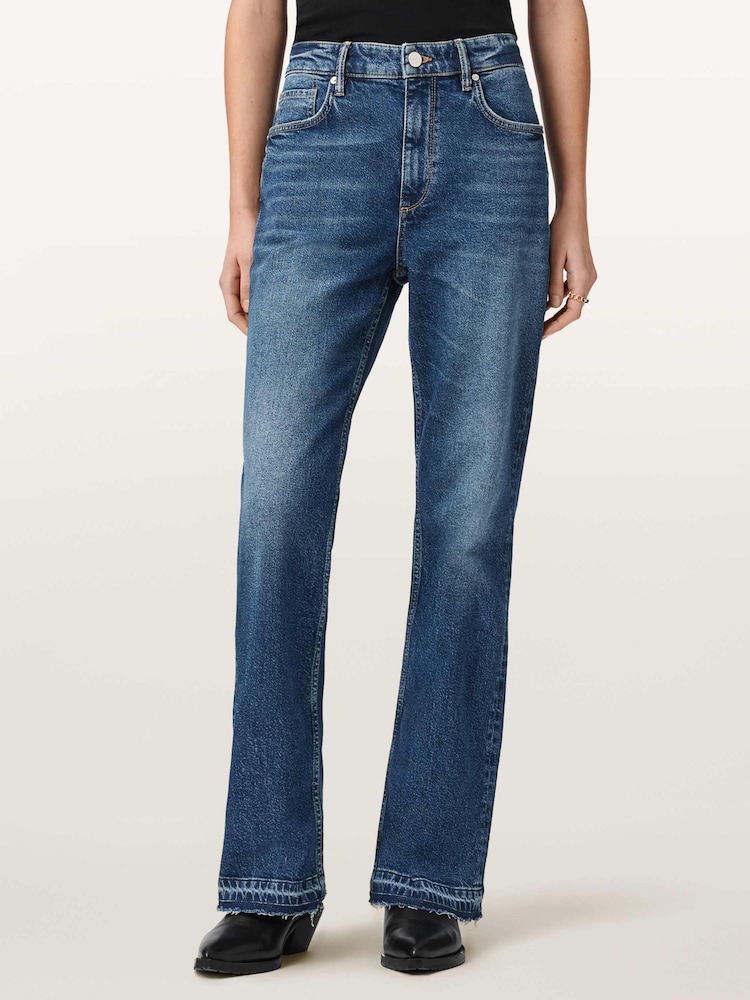 AllSaints Blue Fable Bootcut Jeans - Image 1 of 7