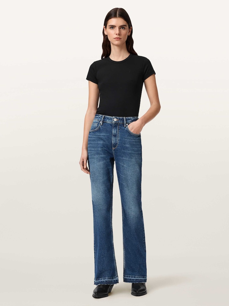 AllSaints Blue Fable Bootcut Jeans - Image 2 of 7