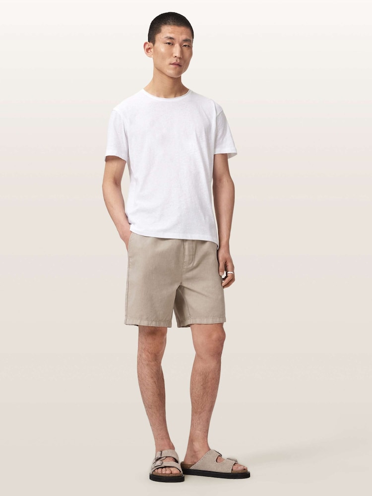 AllSaints White Flax Short Sleeve Crew Neck T-Shirt - Image 2 of 7