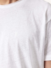 AllSaints White Flax Short Sleeve Crew Neck T-Shirt - Image 3 of 7