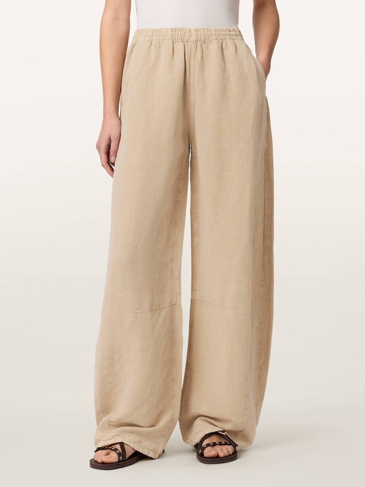 AllSaints Brown Jett Pull On Trousers - Image 2 of 8