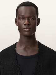 AllSaints Black Tabua Cardigan - Image 3 of 6