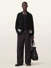 AllSaints Black Tabua Cardigan - Image 5 of 6