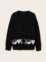 AllSaints Black Tabua Cardigan - Image 6 of 6