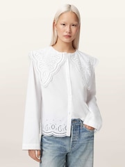 AllSaints White Marie Shirt - Image 2 of 7